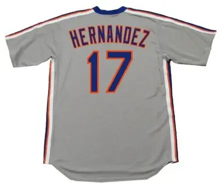 KEITH HERNANDEZ New York Mets 1987 Away Majestic Throwback Baseball Jersey 