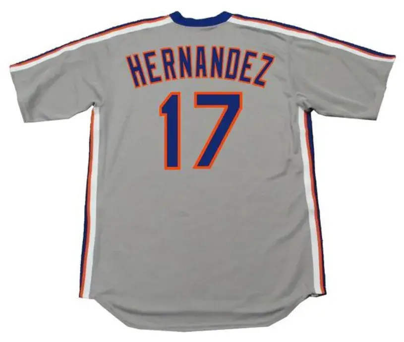 KEITH HERNANDEZ New York Mets 1987 Away Majestic Throwback Baseball Jersey 