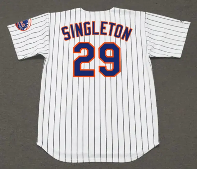 KEN SINGLETON New York Mets 1971 Home Majestic Baseball Throwback Jersey 