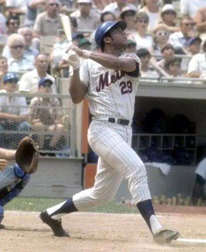 KEN SINGLETON New York Mets 1971 Home Majestic Baseball Throwback Jersey 