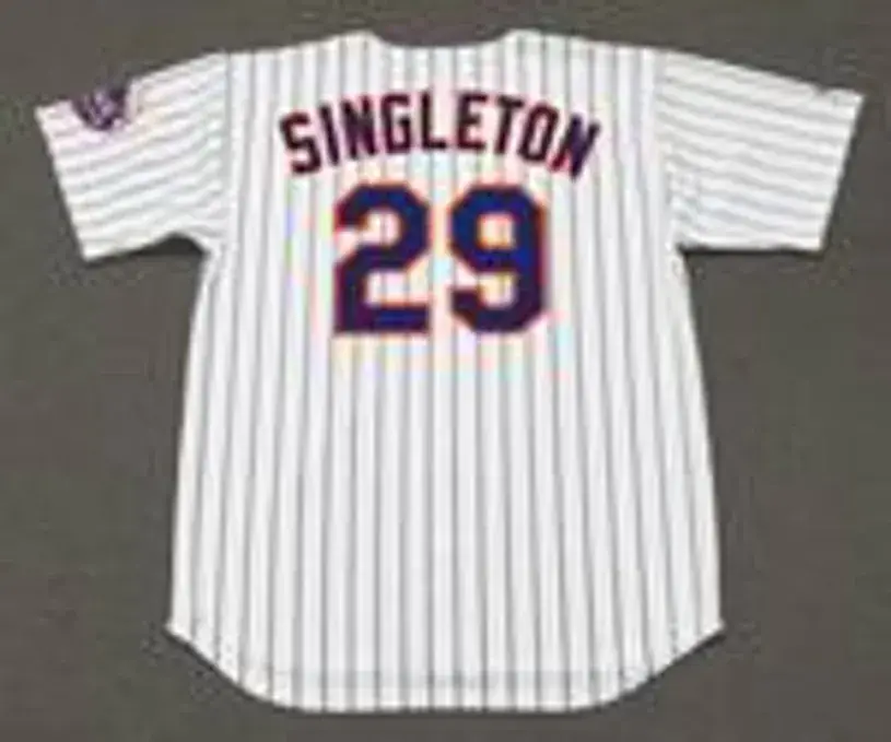 KEN SINGLETON New York Mets 1971 Home Majestic Baseball Throwback Jersey 
