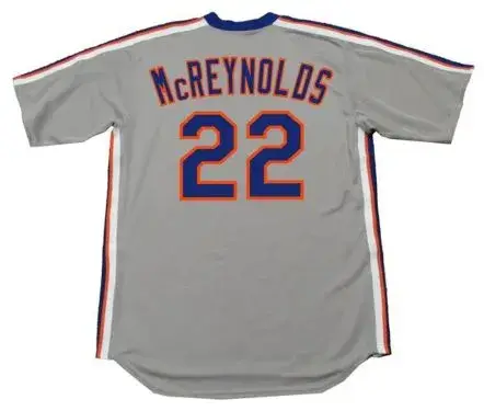 KEVIN McREYNOLDS New York Mets 1987 Majestic Cooperstown Away Baseball Jersey 
