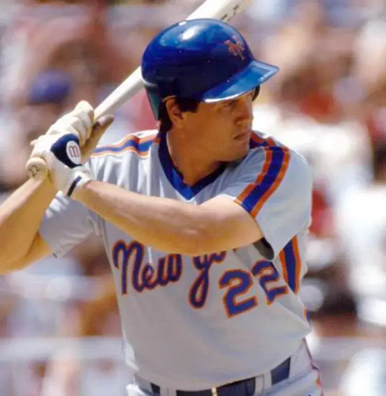 KEVIN McREYNOLDS New York Mets 1987 Majestic Cooperstown Away Baseball Jersey 