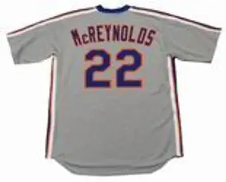 KEVIN McREYNOLDS New York Mets 1987 Majestic Cooperstown Away Baseball Jersey 