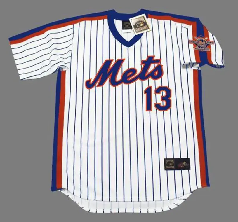 LEE MAZZILLI New York Mets 1986 Majestic Cooperstown Home Baseball Jersey
