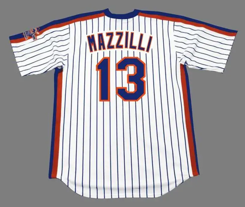 LEE MAZZILLI New York Mets 1986 Majestic Cooperstown Home Baseball Jersey 