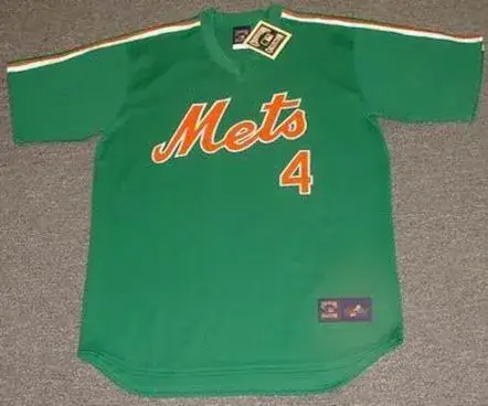 LENNY DYKSTRA New York Mets 1985 Majestic Cooperstown Throwback “St. Patty’s Day” Baseball Jersey
