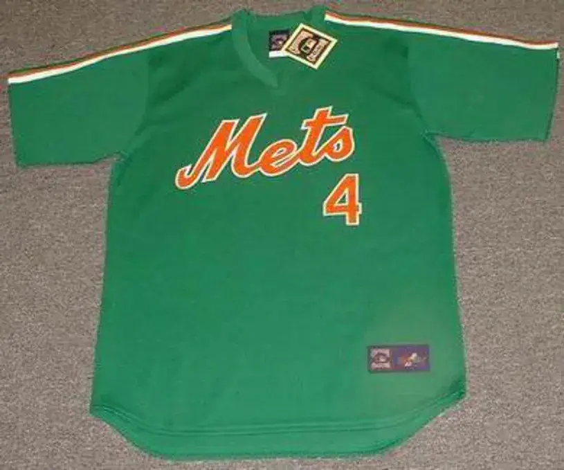 LENNY DYKSTRA New York Mets 1985 Majestic Cooperstown Throwback “St. Patty’s Day” Baseball Jersey