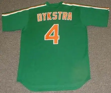 LENNY DYKSTRA New York Mets 1985 Majestic Cooperstown Throwback “St. Patty’s Day” Baseball Jersey 