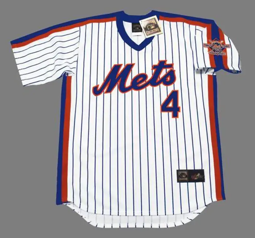 LENNY DYKSTRA New York Mets 1986 Majestic Cooperstown Home Baseball Jersey