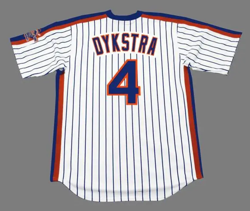 LENNY DYKSTRA New York Mets 1986 Majestic Cooperstown Home Baseball Jersey 