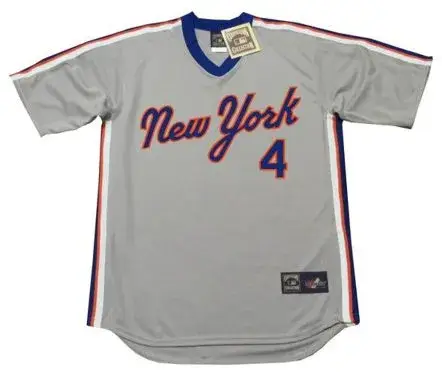 LENNY DYKSTRA New York Mets 1987 Majestic Cooperstown Away Baseball Jersey