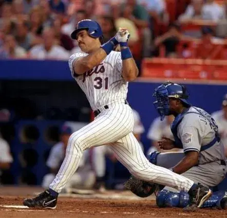 MIKE PIAZZA New York Mets 2000 Majestic Throwback Home Baseball Jersey 