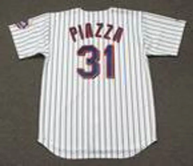 MIKE PIAZZA New York Mets 2000 Majestic Throwback Home Baseball Jersey 