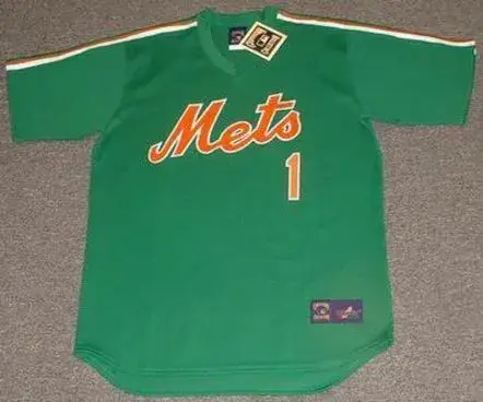 MOOKIE WILSON New York Mets 1985 Majestic Cooperstown Throwback “St. Patty’s Day” Baseball Jersey