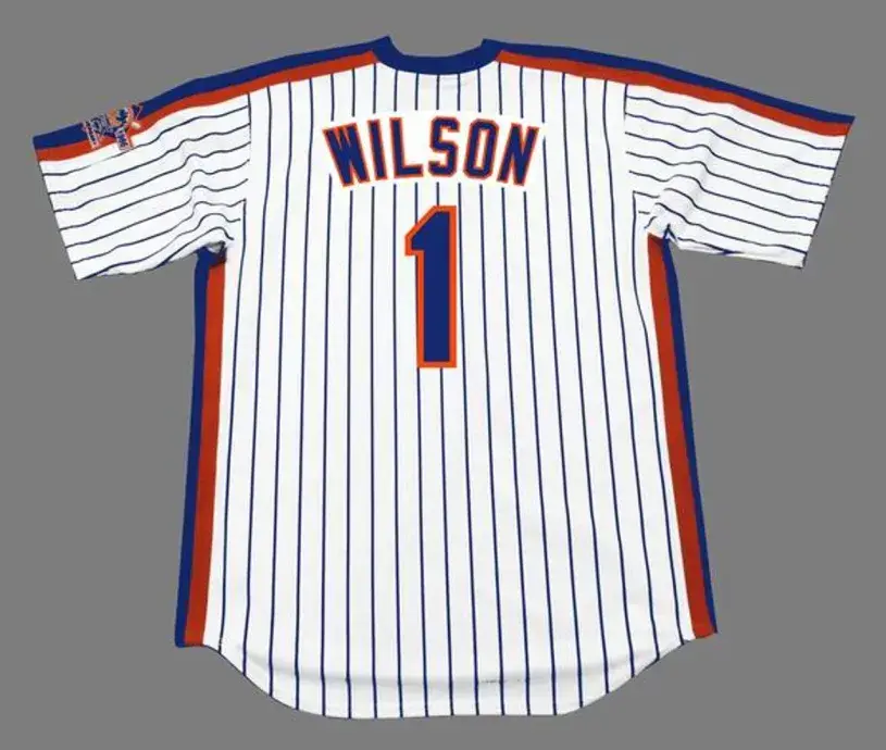 MOOKIE WILSON New York Mets 1986 Home Majestic Throwback Baseball Jersey 