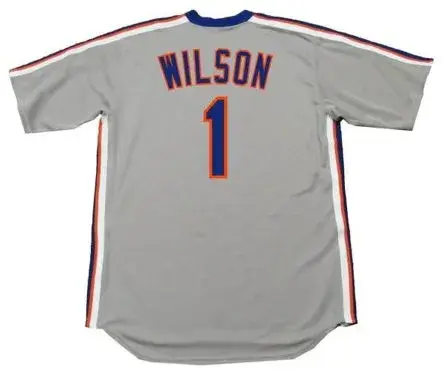 MOOKIE WILSON New York Mets 1987 Away Majestic Throwback Baseball Jersey 