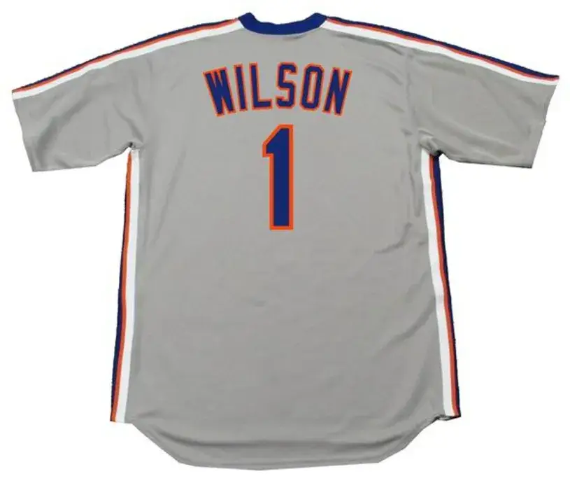 MOOKIE WILSON New York Mets 1987 Away Majestic Throwback Baseball Jersey 