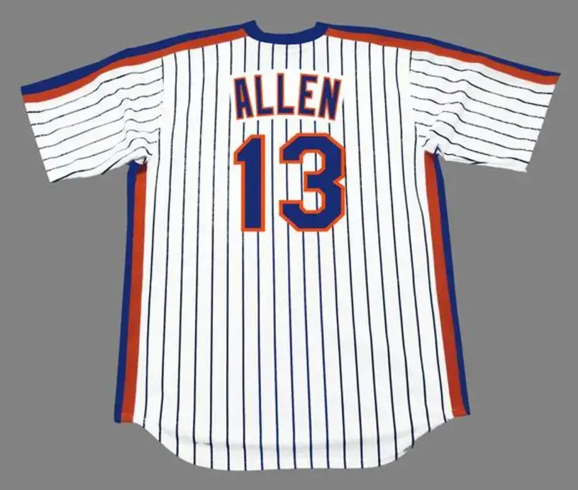 NEIL ALLEN New York Mets 1983 Majestic Cooperstown Home Baseball Jersey 
