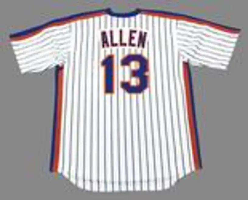 NEIL ALLEN New York Mets 1983 Majestic Cooperstown Home Baseball Jersey 