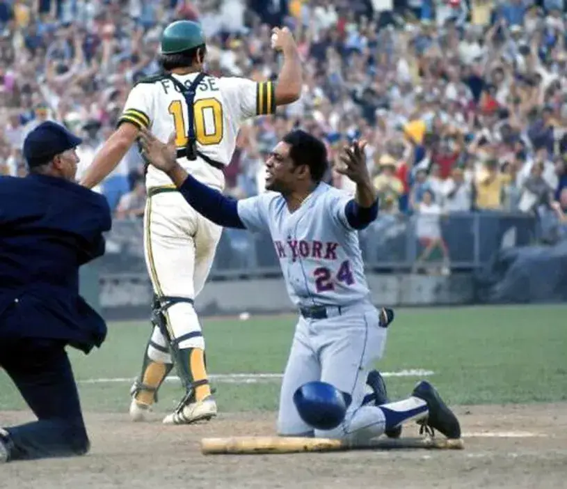 NEW YORK METS 1970’s Away Majestic Baseball Throwback Jersey 