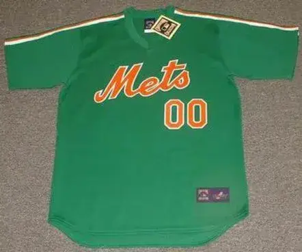 NEW YORK METS 1985 Majestic Cooperstown “St. Patty’s Day” Jersey Customized “Any Name & Number(s)”