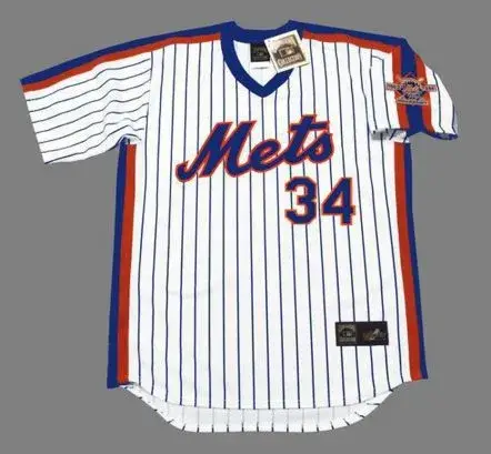 NOAH SYNDERGAARD New York Mets 1986 Majestic Throwback Home Baseball Jersey