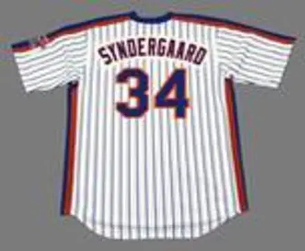 NOAH SYNDERGAARD New York Mets 1986 Majestic Throwback Home Baseball Jersey 