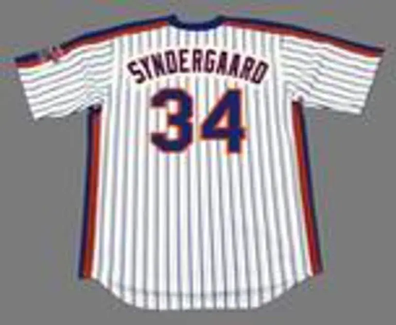 NOAH SYNDERGAARD New York Mets 1986 Majestic Throwback Home Baseball Jersey 
