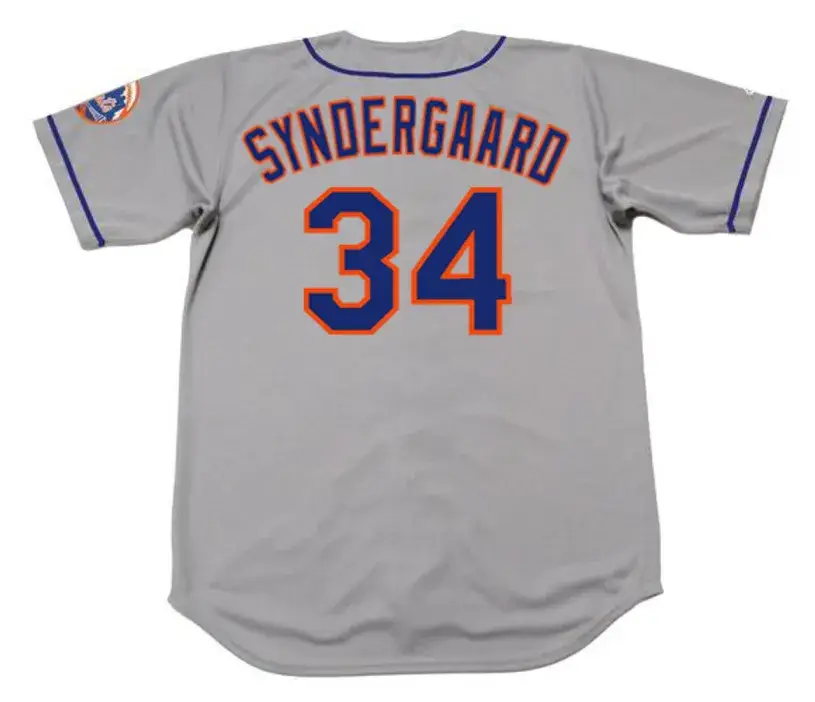 NOAH SYNDERGAARD New York Mets 2016 Majestic Away Baseball Jersey 