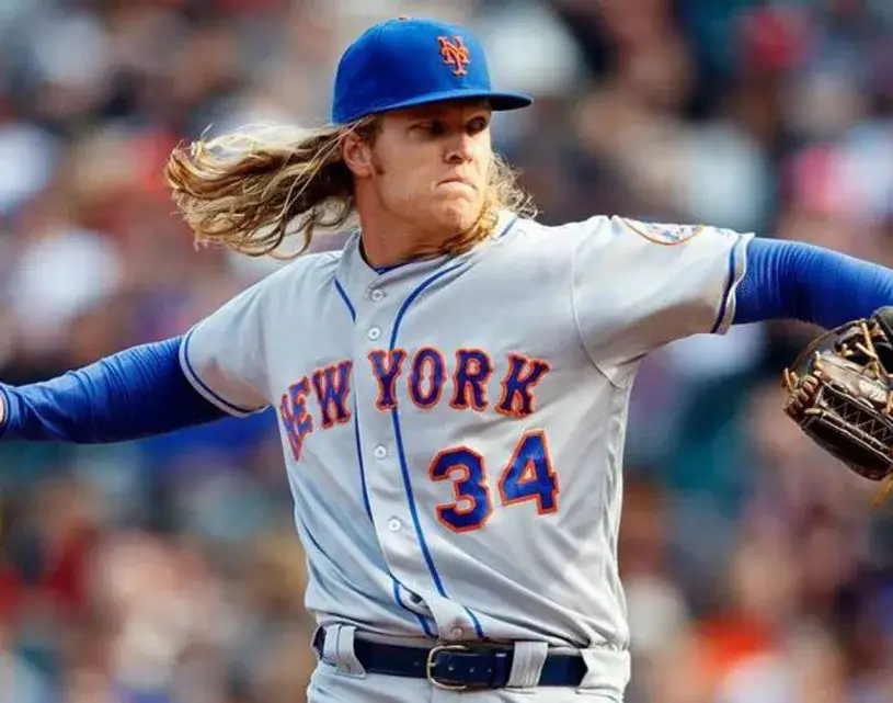 NOAH SYNDERGAARD New York Mets 2016 Majestic Away Baseball Jersey 
