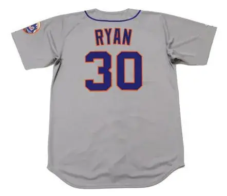 NOLAN RYAN New York Mets 1969 Away Majestic Baseball Throwback Jersey 