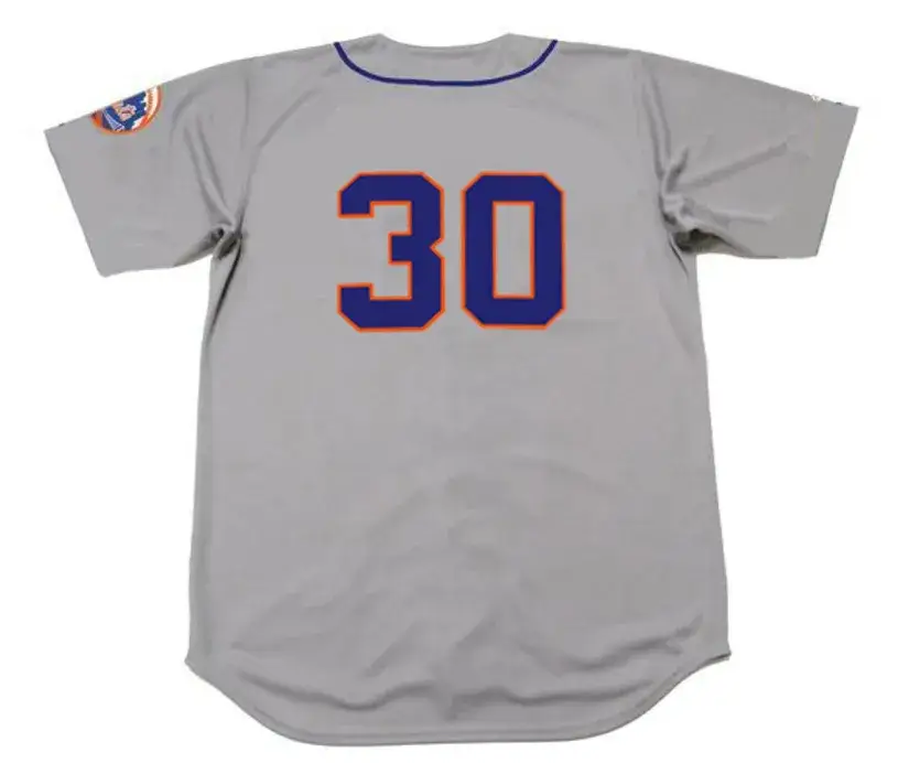 NOLAN RYAN New York Mets 1969 Away Majestic Baseball Throwback Jersey 