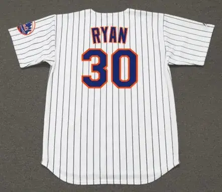 NOLAN RYAN New York Mets 1969 Home Majestic Baseball Throwback Jersey 