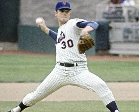 NOLAN RYAN New York Mets 1969 Home Majestic Baseball Throwback Jersey 