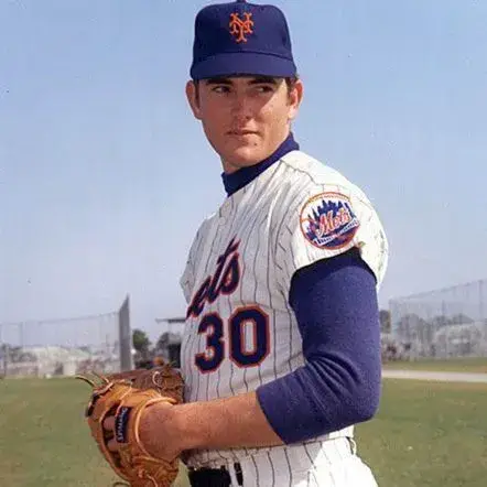 NOLAN RYAN New York Mets 1969 Home Majestic Baseball Throwback Jersey 