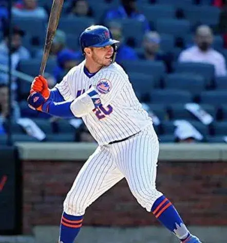 PETE ALONSO New York Mets 1986 Home Majestic Throwback Baseball Jersey 