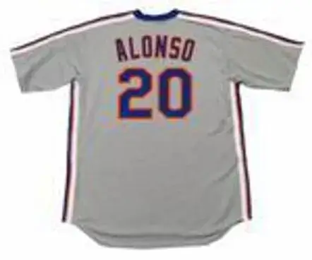 PETE ALONSO New York Mets 1987 Away Majestic Throwback Baseball Jersey 
