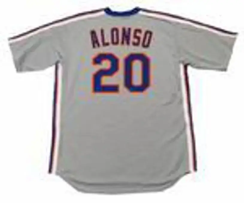 PETE ALONSO New York Mets 1987 Away Majestic Throwback Baseball Jersey 