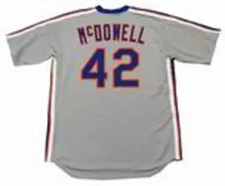 ROGER McDOWELL New York Mets 1987 Majestic Cooperstown Away Baseball Jersey 