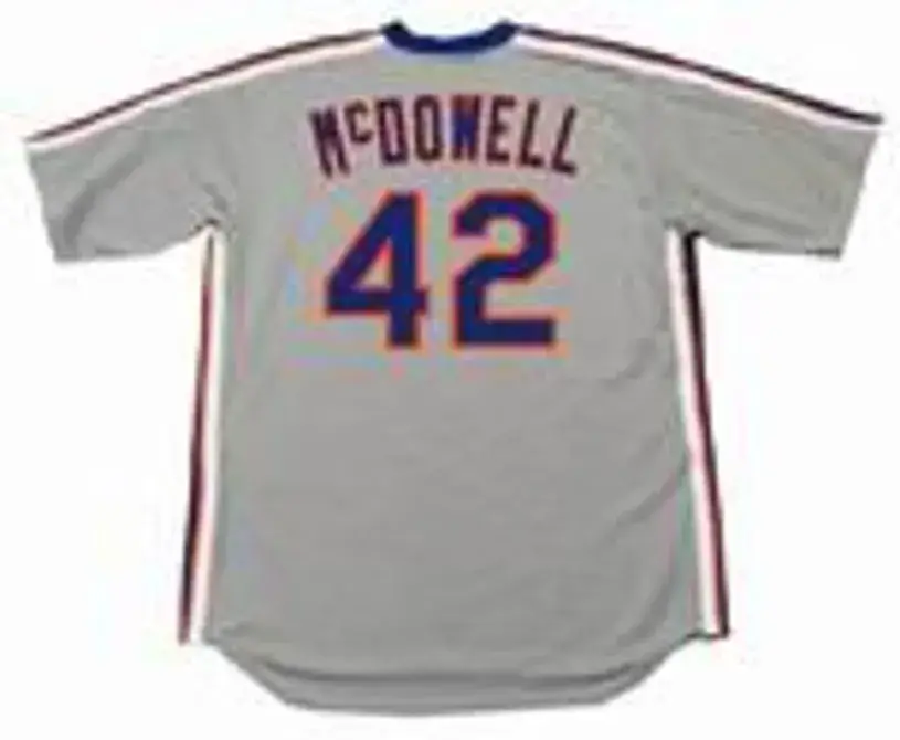 ROGER McDOWELL New York Mets 1987 Majestic Cooperstown Away Baseball Jersey 