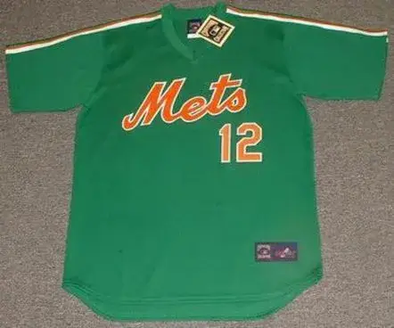 RON DARLING New York Mets 1985 Majestic Cooperstown Throwback “St. Patty’s Day” Baseball Jersey