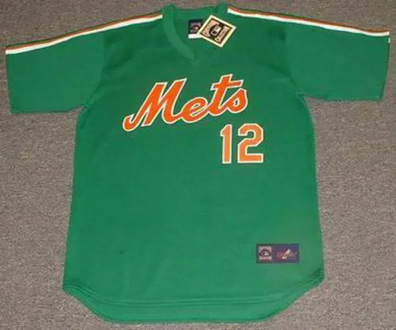 RON DARLING New York Mets 1985 Majestic Cooperstown Throwback “St. Patty’s Day” Baseball Jersey