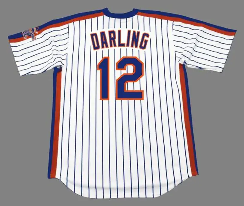 RON DARLING New York Mets 1986 Majestic Throwback Home Baseball Jersey 