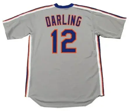 RON DARLING New York Mets 1987 Majestic Throwback Away Baseball Jersey 
