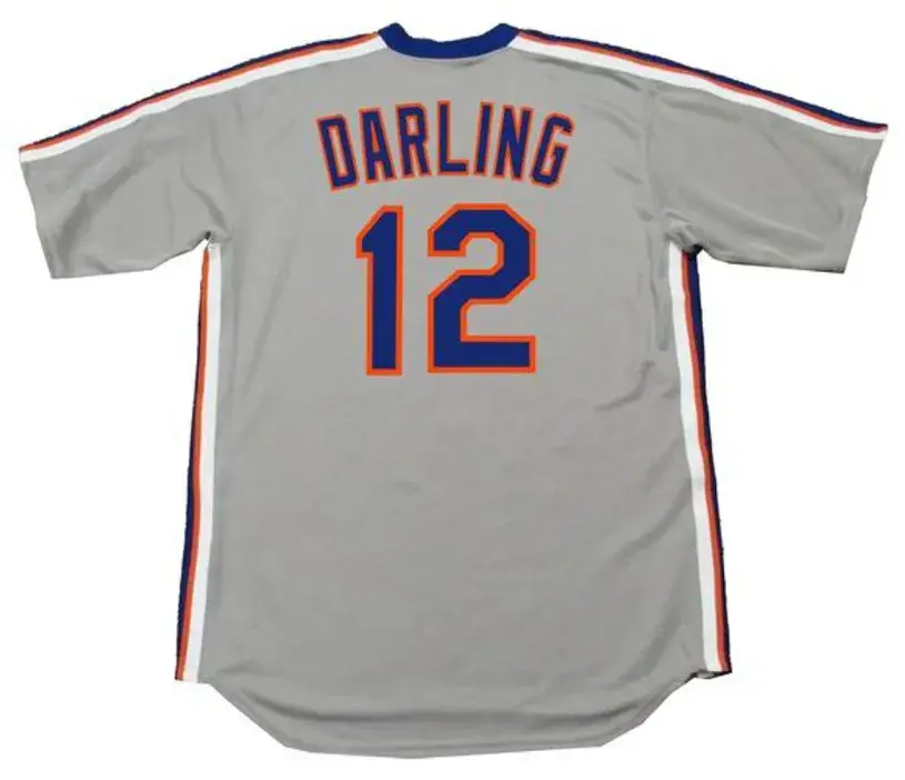 RON DARLING New York Mets 1987 Majestic Throwback Away Baseball Jersey 