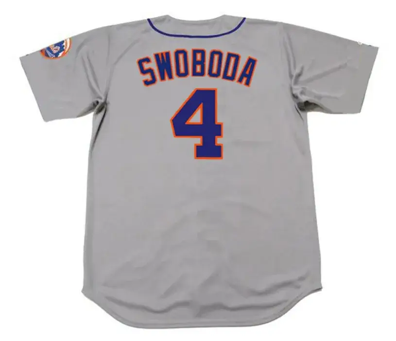 RON SWOBODA New York Mets 1969 Away Majestic Baseball Throwback Jersey 