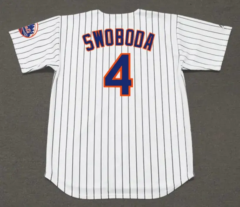 RON SWOBODA New York Mets 1969 Home Majestic Baseball Throwback Jersey 