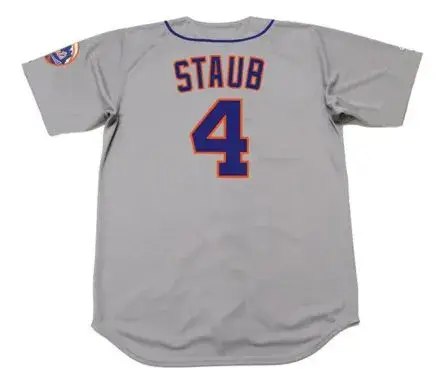 RUSTY STAUB New York Mets 1973 Away Majestic Baseball Throwback Jersey 