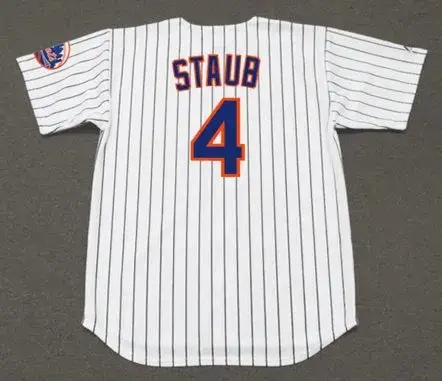 RUSTY STAUB New York Mets 1973 Home Majestic Baseball Throwback Jersey 